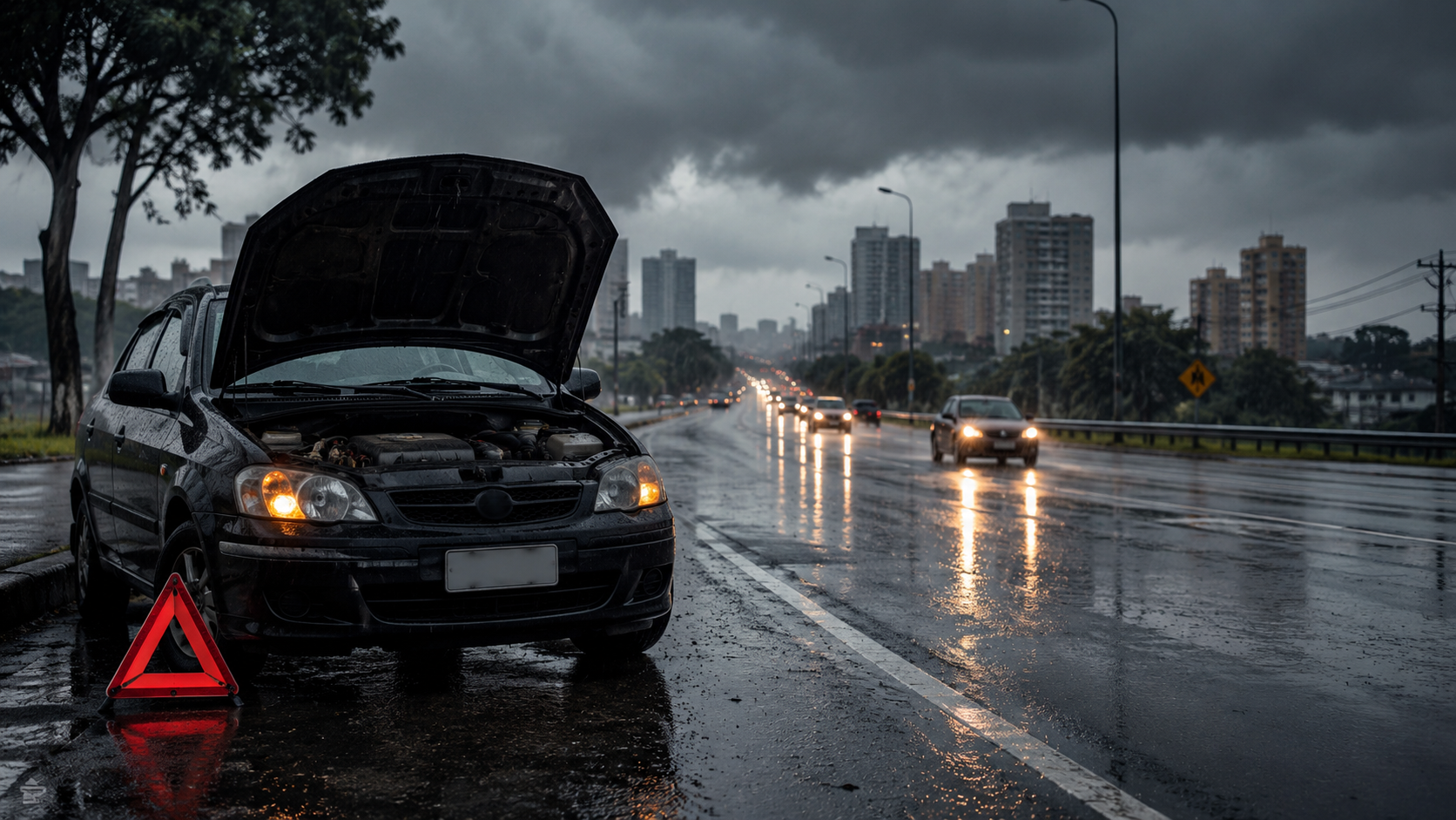 Leia mais sobre o artigo Fiquei empenhado na chuva: E agora? Saiba como acionar um guincho em Porto Alegre